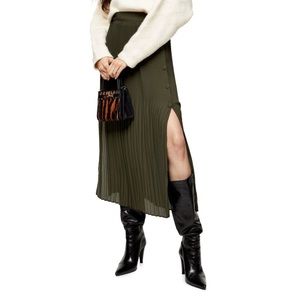 Topshop midi length pleated skirt